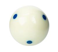 ORFOFE Bola de Billar Blanca de Resina Resistente al Desgaste para Entrenamiento Bola de Carambola Grande con Puntos Azules Práctica y Portátil para Reemplazo Mesas de Billar