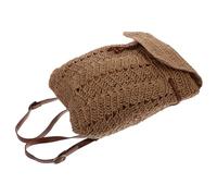 ORFOFE Bolsa de Playa de Rafia Tejida para Mujer, Mochila Cierre de Cordón y Bolso Bandolera para Verano y Uso Cotidiano