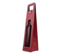 ORFOFE Bolsa para Botella de Vino Ligera y Reutilizable Diseño Simple y Elegante Asa de Cuero Rojo Adecuado para Ocasiones Obsequios y Fiestas