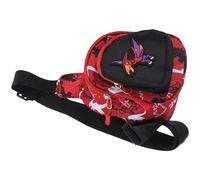 ORFOFE Bolso Bandolera Infantil de Nylon Rojo Estampado de Dinosaurios Bolso Cruzado y Riñonera Guardar Llaves y Snacks Adecuado para Uso Diario y Actividades Escolares