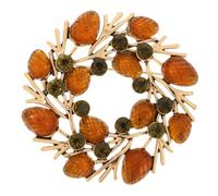 ORFOFE Broche de Aleación Diseño de Avellana Pin de Solapa Navideño para Mujer Accesorio Ligero y Decorativo para Ropa Adecuado para Fiestas y Atuendos Casuales