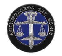 ORFOFE Broche de Balanza Justicia y Espada en Metal Plateado, Pin de Joyería Legal para Abogados, Insignia Elegante para Traje y Eventos Jurídicos, Accesorio Coleccionable de Temática