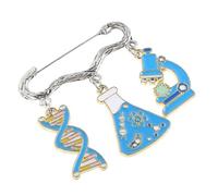 ORFOFE Broche de Esmalte Científico Microscopio y Doble Hélice de Adn, Pin de Solapa Ligero y Duradero para Laboratorio, Accesorio Decorativo para Mochilas, Gorras y Fiestas, 1 Unidad