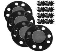 ORFOFE Broches Magnéticos para Ropa 10 Unidades Botones Grandes Negros de 125 MM Cierres Magnéticos de Hierro Reforzado para Abrigos Bolsos y Costura Broches Discretos y Duraderos
