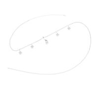 ORFOFE Cadena de botón de vientre de moda cuentas de del vientre cadena de cintura colgante para mujeres joyería del cuerpo pedrería blanco