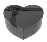 ORFOFE Caja de Obsequio en Forma de Corazón Negro de Papel con Cinta para Presentar Bombones o Joyas Adecuado para Cumpleaños y San Valentín Varios estilos