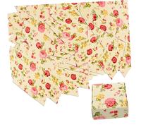 ORFOFE Caja De Papel Para Jabón Hecha a Mano, Set De 30 Unidades, Tamaño 6.5x6.5x3 Cm, Color Amarillo C4 Diseño De Peonía, Resistente y Plegable, Adecuado Para Embalaje De Dulces y Joyería Fiestas