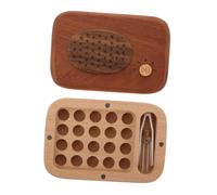 ORFOFE Caja De Recuerdo De Dientes De Leche De Madera Para Bebés Organizador Creativo Para Primer Diente y Cabello De Niño Recuerdos Memorables Diseño De Caricatura