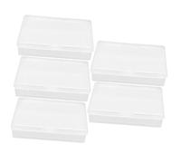 ORFOFE Cajas de Almacenamiento Transparentes para Cartas de Póker 5 Piezas Tapa, Estuches Plásticos Compactos 9.2x6.2x2.2 Cm, Organizadores Multifuncionales para Juegos y Barajas
