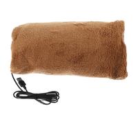 ORFOFE Calentador de Manos Portátil USB de Franela Marrón Guante Calefactor Recargable Tamaño Compacto para Invierno Almohadilla Térmica para Oficina y Estudio Color Color Aleatorio