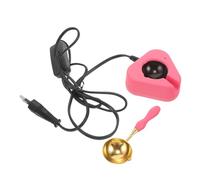 ORFOFE Calentador de Sello de Cera Eléctrico Rosa Kit Versátil para Fundir Decoración Retro para Oficina y Hogar para Amantes de Sellos y Principiantes