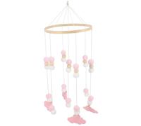 ORFOFE Campana De Viento Con Forma De Estrella y Elefante De Cuentas De Madera Móvil Para Cuna Colgante Decorativo Para Habitación Infantil