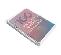ORFOFE Carpeta de Desafío de Ahorro para Gestionar Dinero, Material Plástico y Metal 100 Sobres Reutilizables Adecuado para Organizar Finanzas Personales