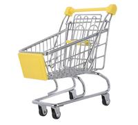 ORFOFE Carro De La Compra De Supermercado Carritos De Compra Decoración De La Casa De Muñecas para Super Mini Einkaufswagen Yellow