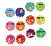 ORFOFE Carteles de de Mano para Aula Visuales para Profesores y Estudiantes Comunicación No Verbal para Infantil y Primaria Decoración Escolar