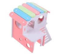 ORFOFE Casa de Hámster de Madera de Doble con Rampa Refugio para Roedores Pequeños Jaula para Jerbos y Ratones Espacio Privado para Descanso