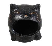 ORFOFE Cenicero de Cerámica Negro Grande para Fumar Decoración Multifuncional para Hogar y Oficina Accesorio Artístico para Entrada Cenicero para Exterior E Interior Práctico