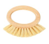 ORFOFE Cepillo de barbería de madera para hombres, cepillo circular para y cuello, herramienta para limpieza y arreglo durante viajes