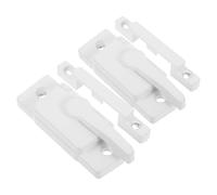 ORFOFE Cerradura de Ventana Corredera Blanca 2 Piezas Cerradura de Seguridad para Puertas y Ventanas Correderas Orificio Central Modelo Izquierdo Cierre Tipo Leva para Protección