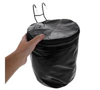 ORFOFE Cesta para Bicicleta con Tapa Negra Lona Resistente Tamaño Largo con Base Rígida Bolsillo Interior y Cremallera Doble Cesta Delantera Extraíble para Mercado Cosecha y