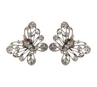 ORFOFE Clips Desmontables para Zapatos de Novia con Forma de Ala y Gemas de Imitación Decoración Brillante para Tacones Altos Accesorios para Mujer 1 Par Color Oro Antiguo