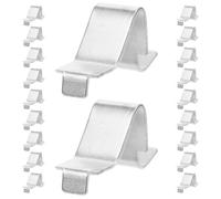 ORFOFE Clips para estantes de metal, 20 piezas, soportes para estanterías de gabinete de hierro, resistentes y no fáciles de deformar, para libreros y vitrinas