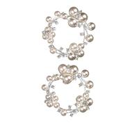 ORFOFE Clips para Zapatos Perlas Plateados 2 Unidades Desmontables Accesorios Decorativos para Mujer Hebillas de Cristal para Decoración de Calzado Bodas y Fiestas