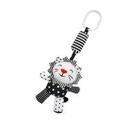 ORFOFE Colgante de Cuna para Niña con Sonajero de Rayas Negras y Blancas Juguete de Educación Temprana para Estimulación Auditiva y Motriz Diseño Animal