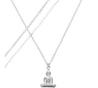 ORFOFE Collar Colgante con Figura Budista Vintage para Hombre, Collar de Aleación Resistente, Diseño Bohemio Clásico, Cadena Ligera y Cómoda para Uso Diario y Ocasiones Obsequios