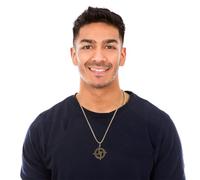 ORFOFE Collar Colgante de Cruz de Santa Brígida Dorado Joyería Católica Unisex Amuleto Religioso de Oración Cadena Delicada para Hombres y Mujeres Obsequio Espiritual Significativo