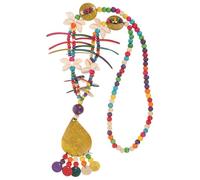 ORFOFE Collar Llamativo de Concha Natural Bohemio para Mujer Diseño Único y Color Amarillo Adecuado Vida Diaria y Vacaciones