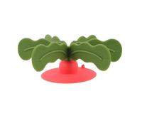 ORFOFE Comedero Lento para Perros Grandes Rompecabezas de Silicona, Base Antideslizante, Tazón Interactivo para Alimentación Saludable, Diseño Verde Hoja Fondo Rosa, Fácil Limpieza