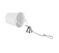 ORFOFE Comedero para Periquitos con Campana Integrada Taza Metálica Compacta Anti-vuelco para Jaulas Pequeñas Recipiente Colgante Multifuncional para Alimentación de Loros Pequeños