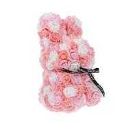 ORFOFE Conejo De Flores Simulado Conejo De Flores Inmortal Rosa para Niña Mamá Día De San Valentín Coleccionables