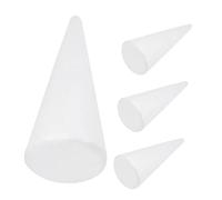 ORFOFE Conos de Espuma Blanca para Manualidades 32X12 CM 4 Unidades Poliestireno Sólido Seguro para Proyectos DIY Decoración Navideña y Centros de Mesa Creativos