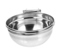 ORFOFE Cuenco Colgante De Acero Inoxidable para Mascotas, Tazón De Agua para Jaula Extraíble, Tamaño 20x10 Cm, Adecuado para Perros, Fácil Limpieza y Alimentación Segura