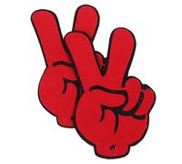 ORFOFE Dedos de Fieltro para Animadoras 2 Piezas, Gesto de Victoria Pequeño Rojo, Accesorio Ligero y Reutilizable para Eventos Deportivos, Fiestas y Animación Deportiva