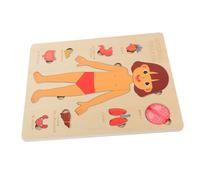 ORFOFE del Cuerpo Educativo para Niños Juguete de Madera Cognitivo 1 Juego de Anatomía Herramienta Didáctica Aprendizaje de Órganos Juguete para Educación Temprana