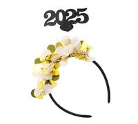 ORFOFE Diadema con Lentejuelas Doradas Brillantes para Fiesta de Año Accesorios de Nochevieja para Mujer y Niña Tocado Brillante para Celebrar el Inicio del Año