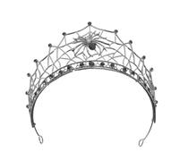 ORFOFE Diadema de Araña para Novia Tocado de Telaraña de Princesa Gemas de Imitación para Boda Accesorio de Cabello para Fiesta de Halloween