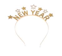 ORFOFE Diadema para Año 2026 Dorada Letras de Cristal Happy New Year”, Tocado Festivo Ligero y Elástico, Accesorio para Fiestas y Celebraciones de Nochevieja, Suministros para Fiesta