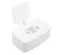 ORFOFE Dispensador de Toallitas Húmedas de Plástico con Tapa Caja Recargable para Hogar Diseño Compacto Antideslizante para y Habitaciones Infantiles