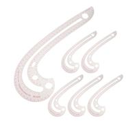 ORFOFE drafting geometric craft template, tailor fashion design template, flexible measuring template, 6PCS plástico, seamless curve sketching, mobile workshops y costura