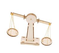 ORFOFE Educativo Balanza de Madera para Kit Científico DIY para Aprendizaje Temprano Juguete Didáctico Infantil para Proyectos Escolares y Experimentos Prácticos
