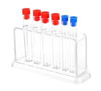 ORFOFE Estante de almacenamiento de plástico para tubos de ensayo, kit con soporte antivibración, ideal para investigación en institutos y laboratorios escolares, 1 set Color Aleatorio