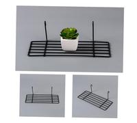 ORFOFE Estante de Rejilla Metálica Colgante Negro Estante Recto para Pared Organizador de Almacenamiento Modular para Dormitorio y Sala de Estar