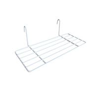 ORFOFE Estantería Metálica Colgante Blanca Organizador de Pared con Bandeja Reforzada para Almacenamiento Salón y Dormitorio Estante Recto para Rejilla con Sistema Apilable