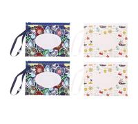 ORFOFE Estuche para Toallitas Húmedas de Ñiño Reutilizable Cremallera, Bolsa Eva Pequeña 4 Piezas para Viaje, Porta Toallitas Portátil para Pañales y Uso Diario