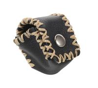 ORFOFE Estuche Portátil para Tiza de Billar Negro, Soporte Cuadrado de Cuero para Tizas de Taco, Bolsa Compacta para Accesorios de Billar, Adecuado para Uso en Sala de Juegos y Ocio