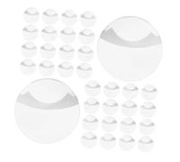 ORFOFE Estuche Protector Para Insignias 100 Unidades Transparente Redondo Para Exhibir Insignias De Plástico Transparente